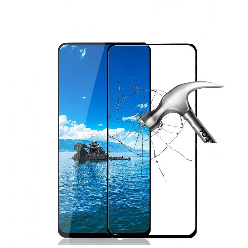 Huawei Uyumlu P Smart Pro 2019 Zore Kenarları Kırılmaya Dayanıklı Cam Ekran Koruyucu