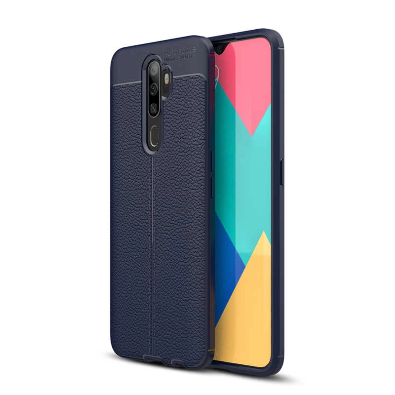 Oppo A5 2020 Kılıf Zore Niss Silikon Kapak-Lacivert