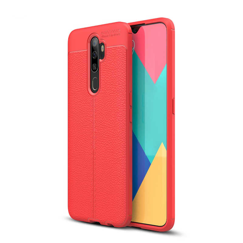 Oppo A9 2020 Kılıf Zore Niss Silikon Kapak-Kırmızı