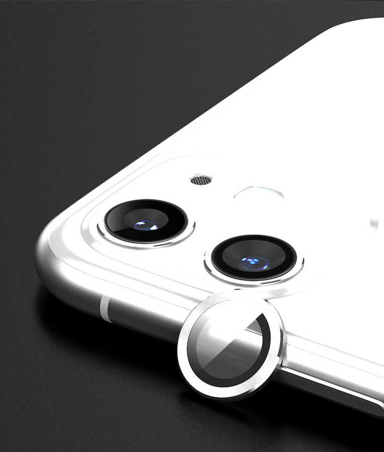 iPhone Uyumlu 11 Zore CL-02 Kamera Lens Koruyucu-Beyaz