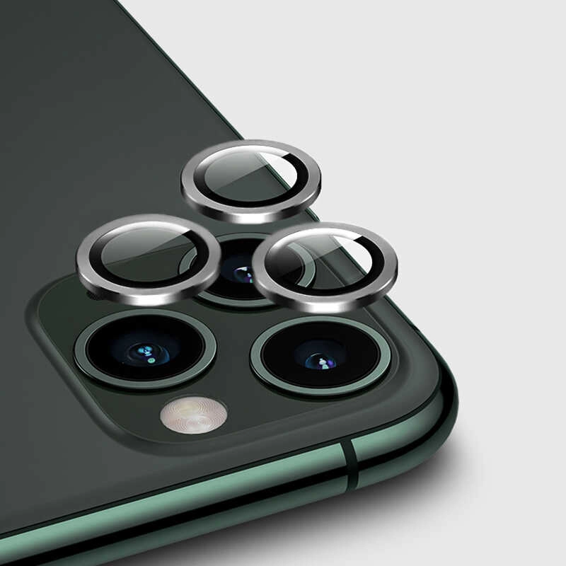 iPhone Uyumlu 11 Pro Max Zore CL-02 Kamera Lens Koruyucu-Gümüş