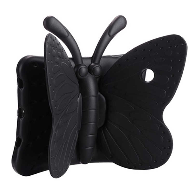 iPad Uyumlu Mini 5 Zore Butterfly Standlı Tablet Kılıf-Siyah