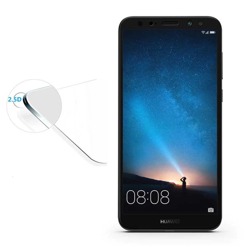 Huawei Uyumlu Mate 10 Lite Zore Kenarları Kırılmaya Dayanıklı Cam Ekran Koruyucu
