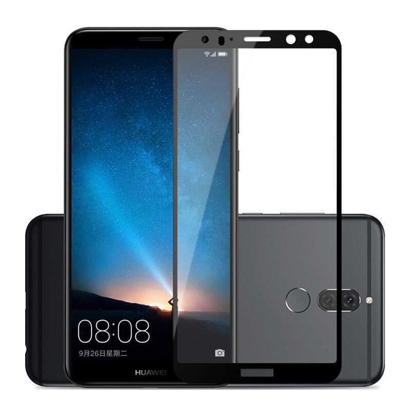 Huawei Uyumlu Mate 10 Lite Zore Kenarları Kırılmaya Dayanıklı Cam Ekran Koruyucu