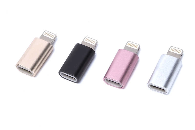 iPhone Uyumlu 7-8 İçin Zore Metal 01 5’li Lightning Dönüştürücü Set