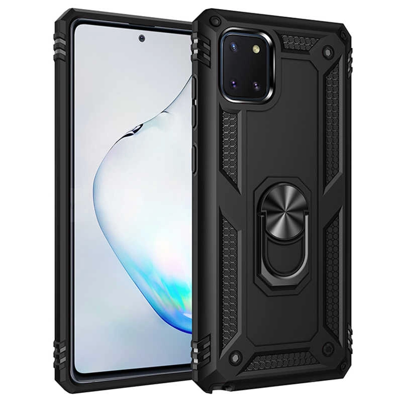 Galaxy Uyumlu A81 (Note 10 Lite) Kılıf Zore Vega Kapak-Siyah
