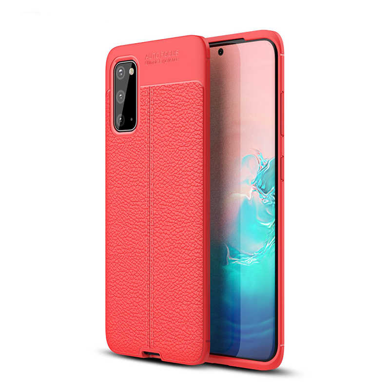 Galaxy Uyumlu S20 Kılıf Zore Niss Silikon Kapak-Kırmızı