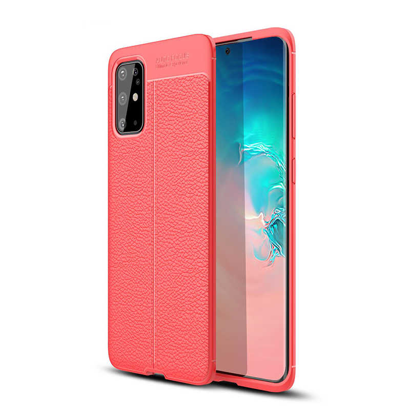 Galaxy Uyumlu S20 Plus Kılıf Zore Niss Silikon Kapak-Kırmızı