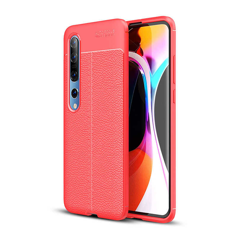 Xiaomi Uyumlu  Mi 10 Kılıf Zore Niss Silikon Kapak-Kırmızı