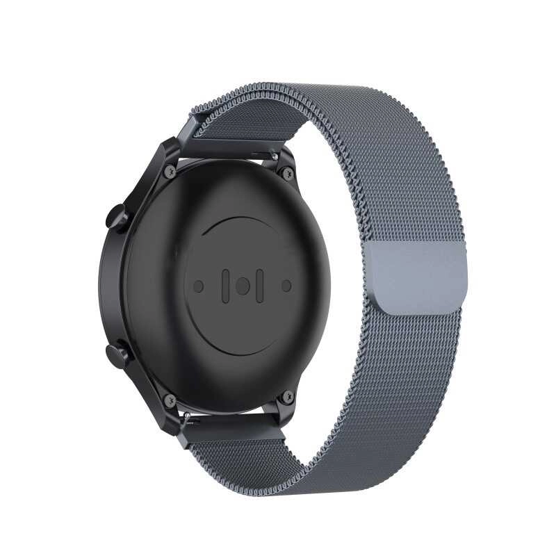 Galaxy Uyumlu Watch 46mm (22mm) KRD-12 Metal Kordon-Gri