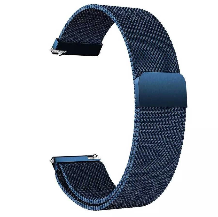 Galaxy Uyumlu Watch 46mm (22mm) KRD-12 Metal Kordon-Saks mavi