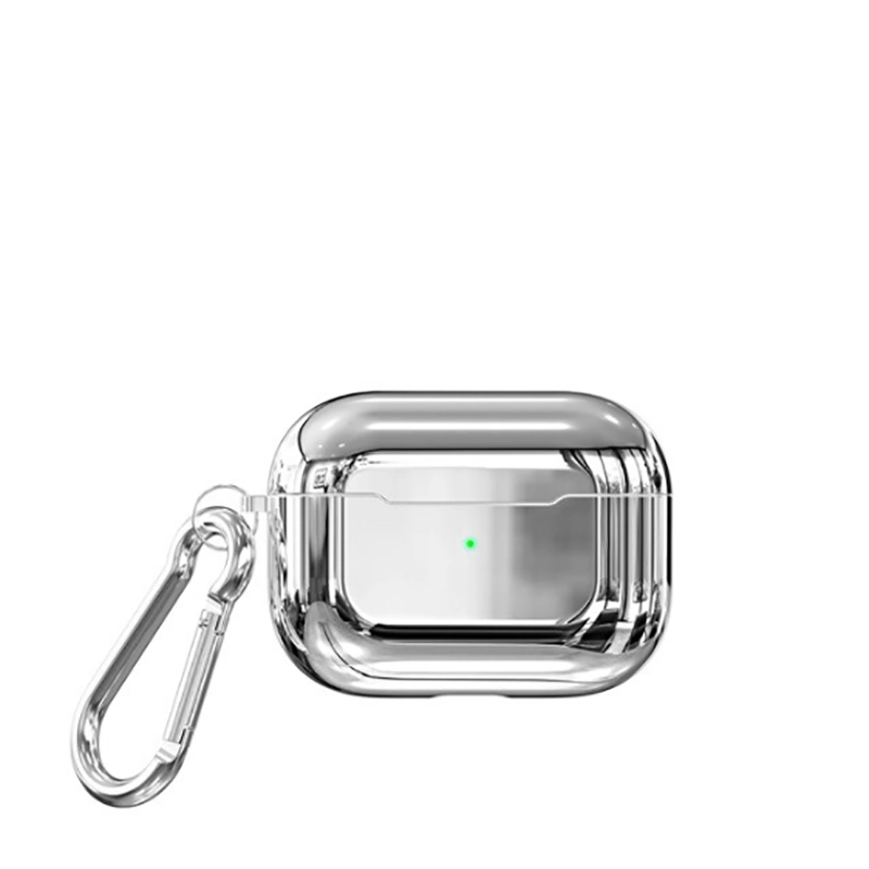 Airpods Uyumlu Pro Kılıf Zore Airbag 06 Silikon-Gümüş