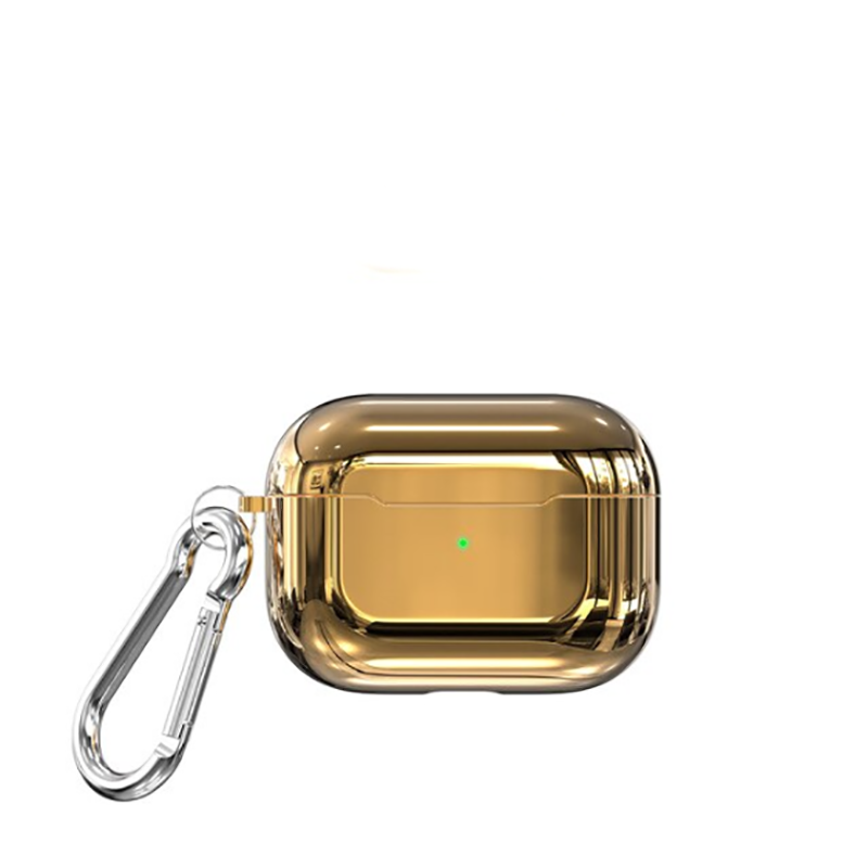 Airpods Uyumlu Pro Kılıf Zore Airbag 06 Silikon-Gold