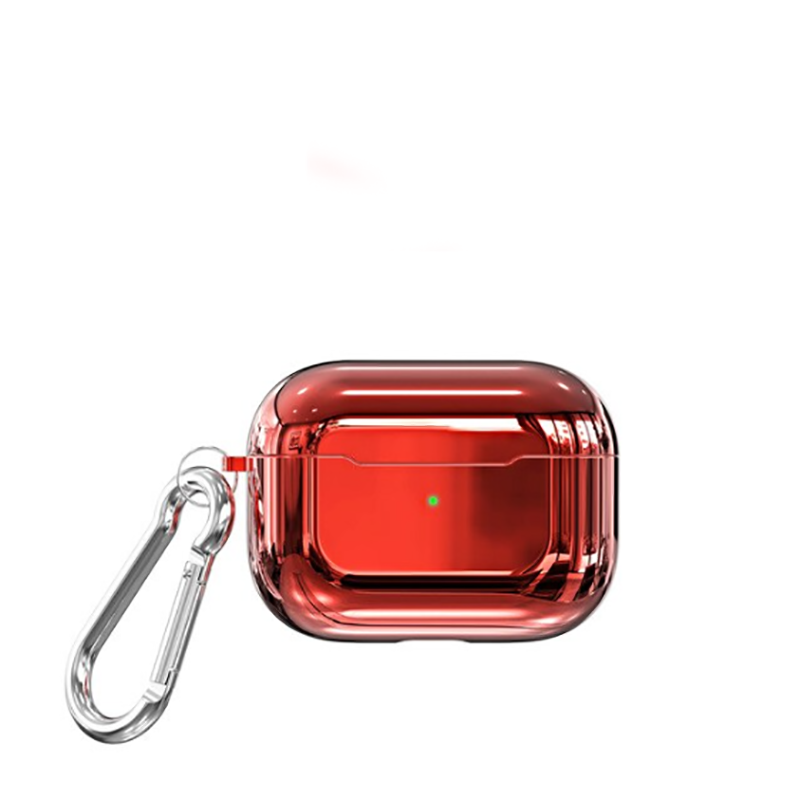 Airpods Uyumlu Pro Kılıf Zore Airbag 06 Silikon-Kırmızı