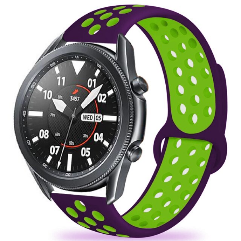 Xiaomi Uyumlu  Amazfit Pace KRD-02 Silikon Kordon-Mor-yeşil