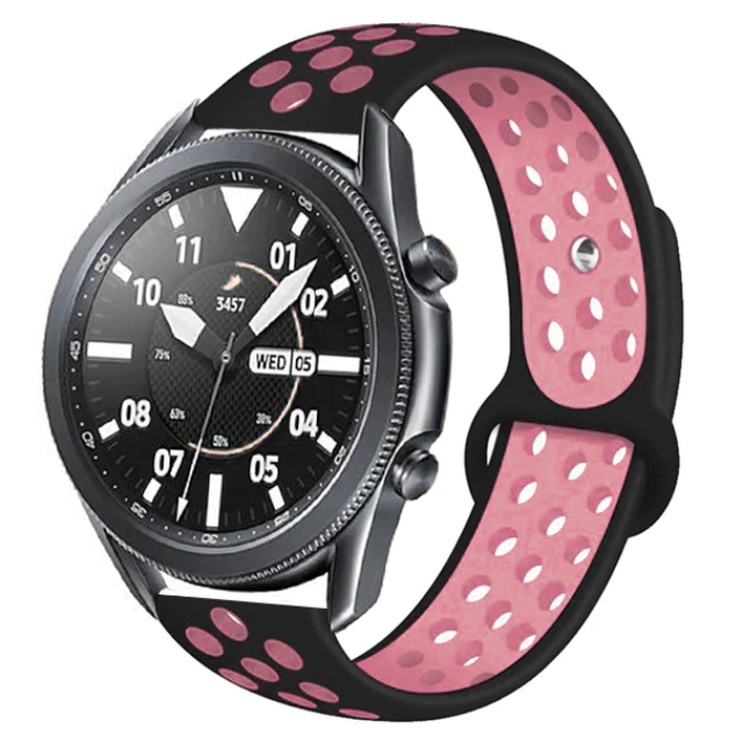 Xiaomi Uyumlu  Amazfit Pace KRD-02 Silikon Kordon-Siyah-rose gold