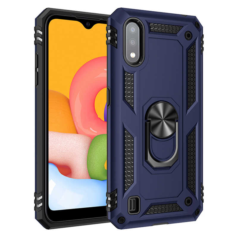Galaxy Uyumlu A01 Kılıf Zore Vega Kapak-Mavi