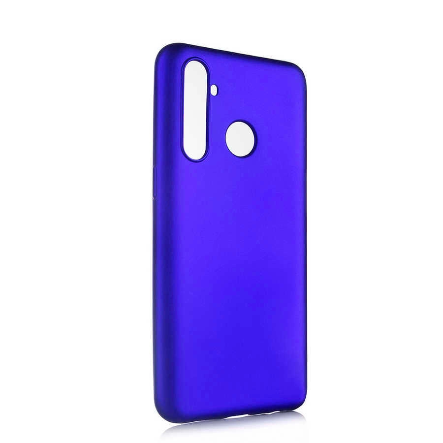 Realme 5 Pro Kılıf Zore Premier Silikon Kapak-Saks mavi