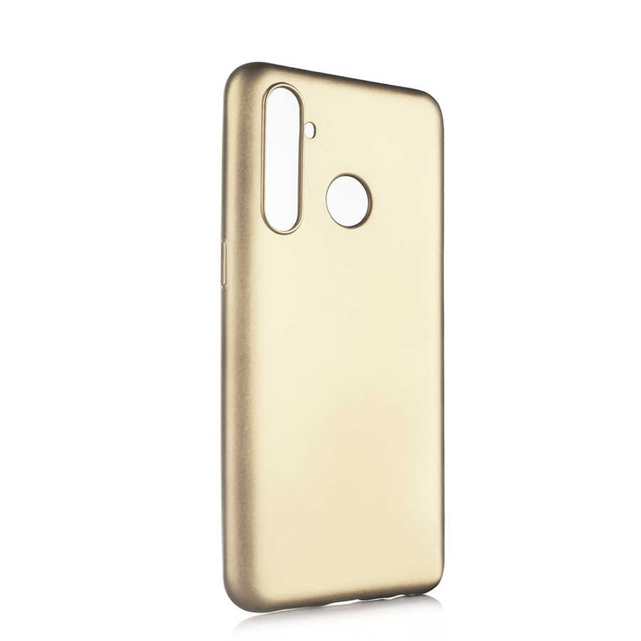 Realme 5 Pro Kılıf Zore Premier Silikon Kapak-Gold