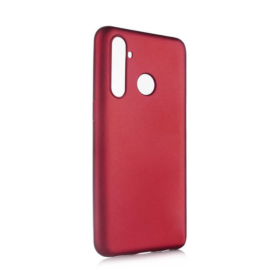 Realme 5 Pro Kılıf Zore Premier Silikon Kapak-Mürdüm