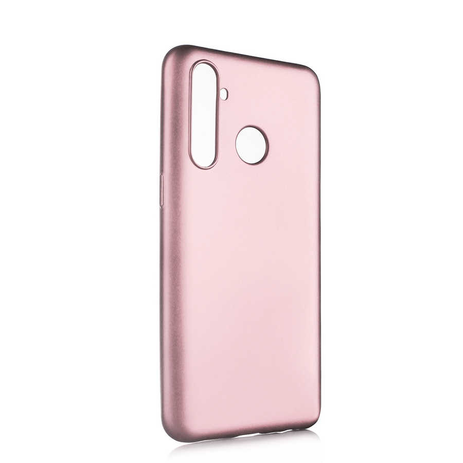 Realme 5 Pro Kılıf Zore Premier Silikon Kapak-Rose gold