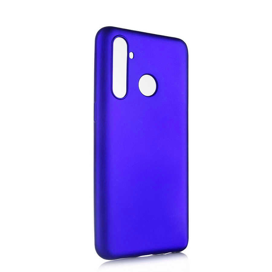 Realme 5 Pro Kılıf Zore Premier Silikon Kapak-Saks mavi