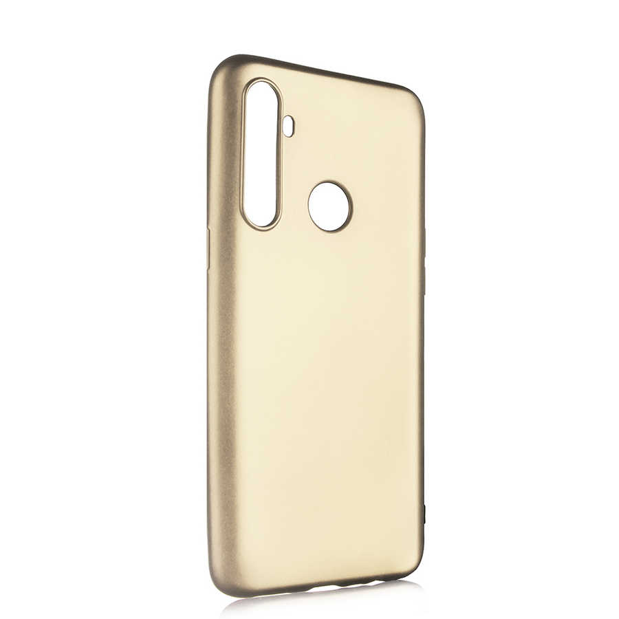 Realme 5İ Kılıf Zore Premier Silikon Kapak-Gold