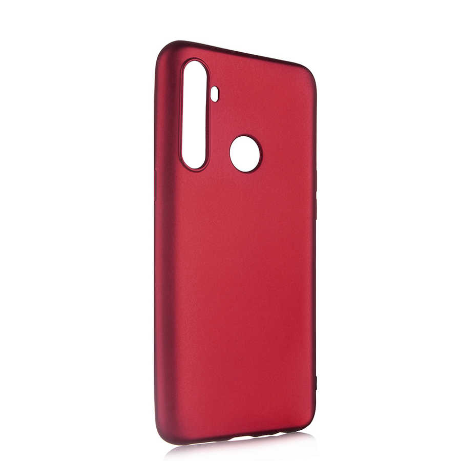Realme 5İ Kılıf Zore Premier Silikon Kapak-Mürdüm