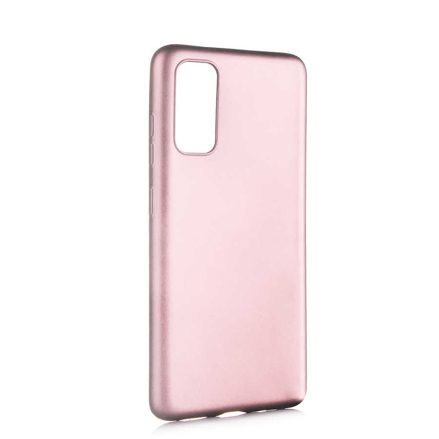 Galaxy Uyumlu S20 Kılıf Zore Premier Silikon Kapak-Rose gold
