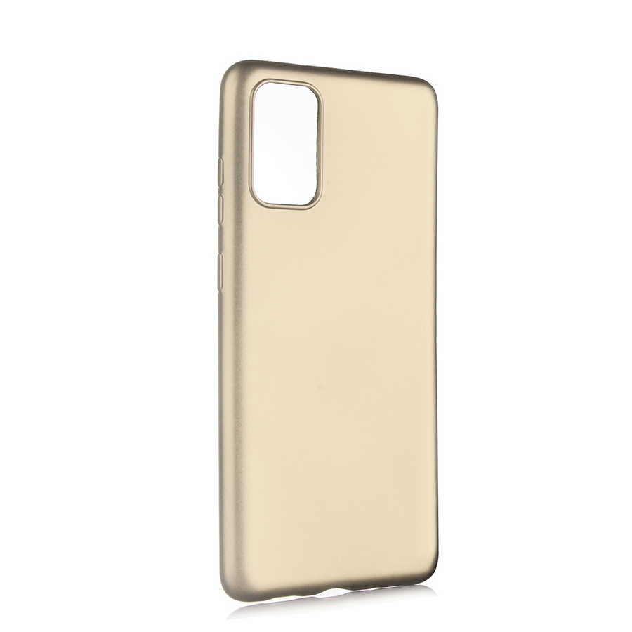 Galaxy Uyumlu S20 Plus Kılıf Zore Premier Silikon Kapak-Gold