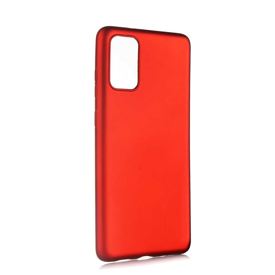 Galaxy Uyumlu S20 Plus Kılıf Zore Premier Silikon Kapak-Kırmızı