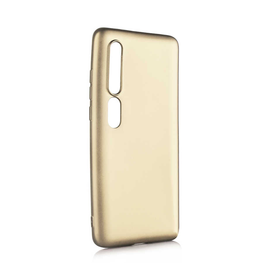 Xiaomi Uyumlu  Mi 10 Kılıf Zore Premier Silikon Kapak-Gold