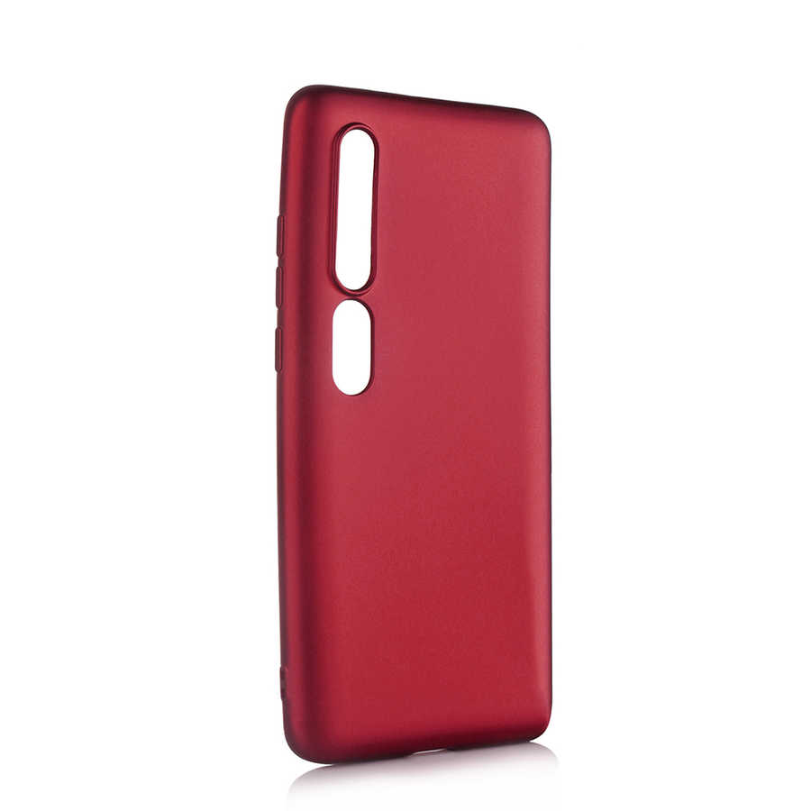 Xiaomi Uyumlu  Mi 10 Kılıf Zore Premier Silikon Kapak-Mürdüm