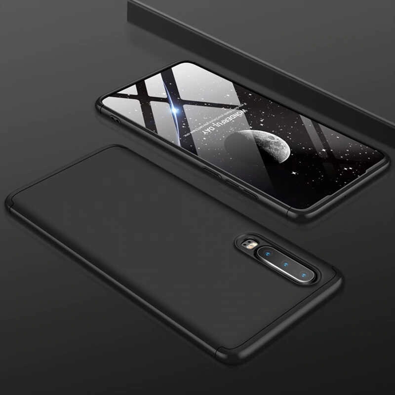 Huawei Uyumlu P30 Kılıf Zore Ays Kapak-Siyah