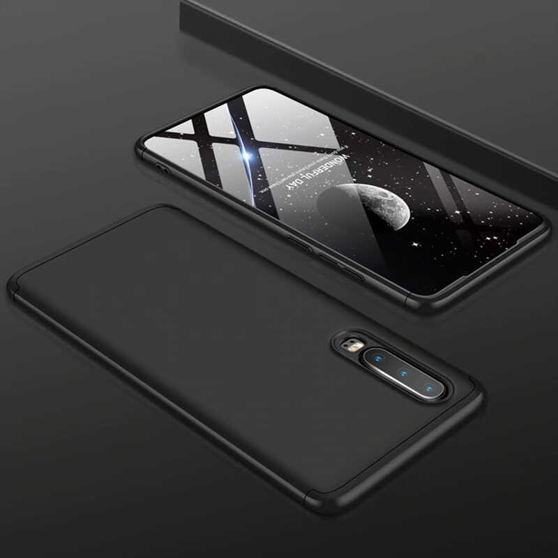 Huawei Uyumlu P30 Kılıf Zore Ays Kapak-Siyah