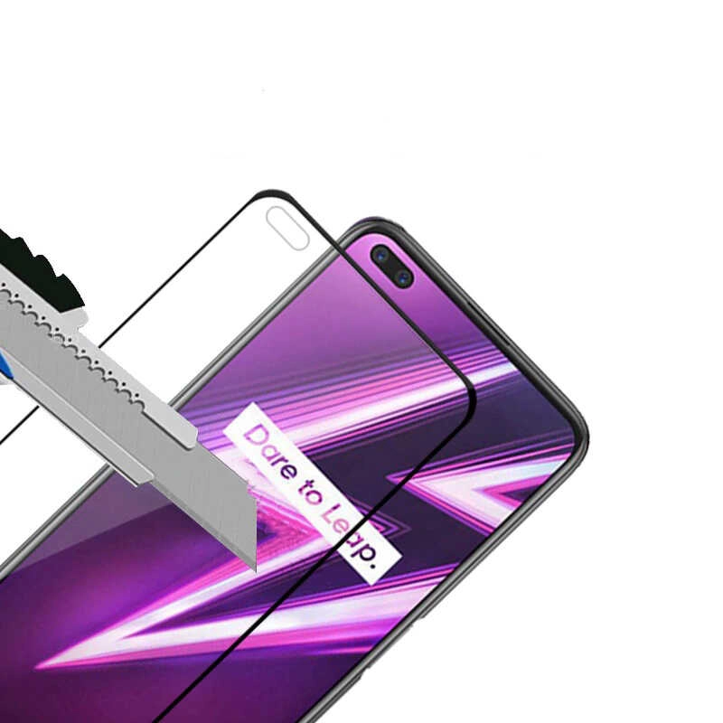 Realme 6 Pro Zore Kenarları Kırılmaya Dayanıklı Cam Ekran Koruyucu