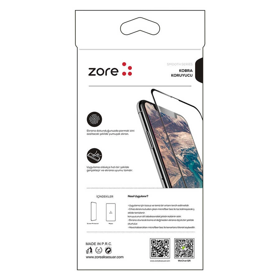 iPhone Uyumlu XR 6.1 Zore Kobra Ekran Koruyucu-Beyaz