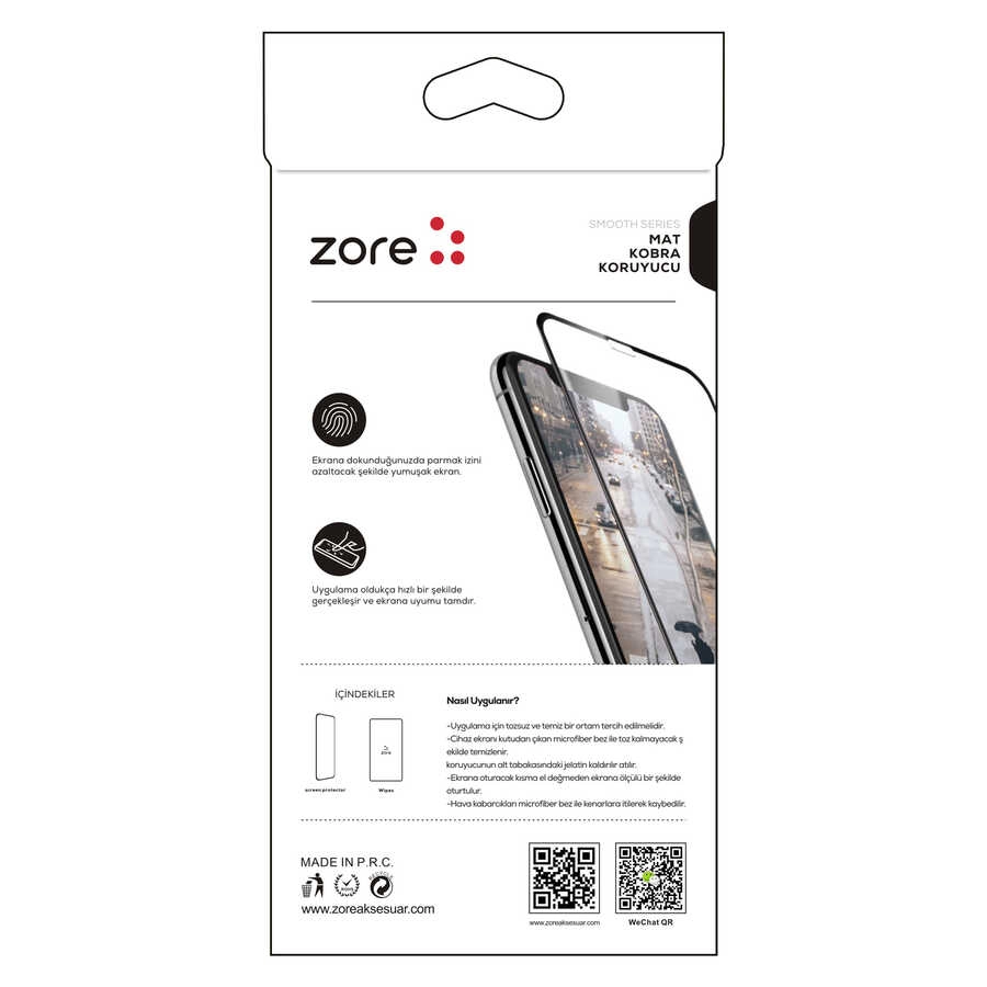 iPhone Uyumlu XR 6.1 Zore Mat Kobra Ekran Koruyucu