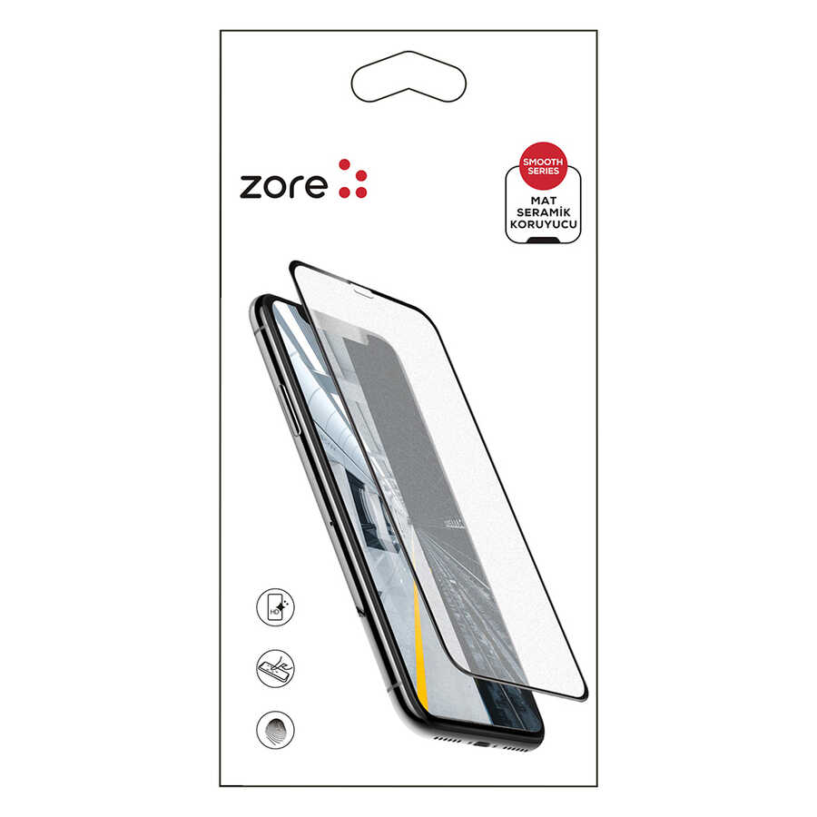 iPhone Uyumlu XR 6.1 Zore Mat Seramik Ekran Koruyucu-Beyaz