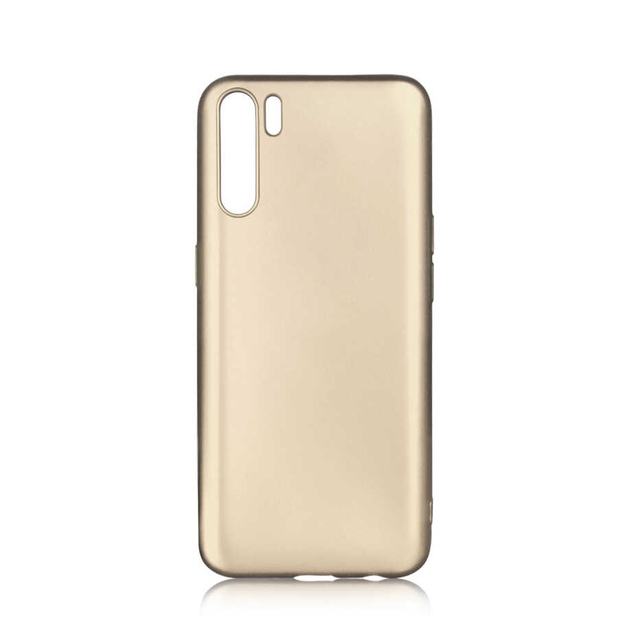 Oppo Reno 3 Kılıf Zore Premier Silikon Kapak-Gold