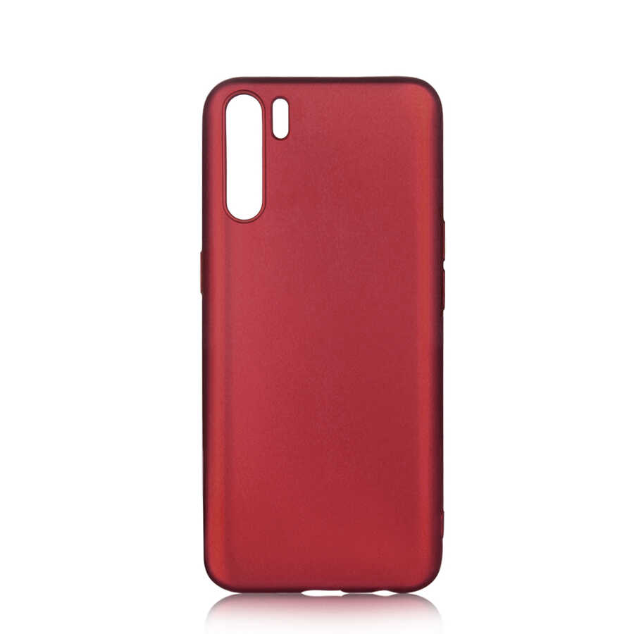 Oppo Reno 3 Kılıf Zore Premier Silikon Kapak-Mürdüm
