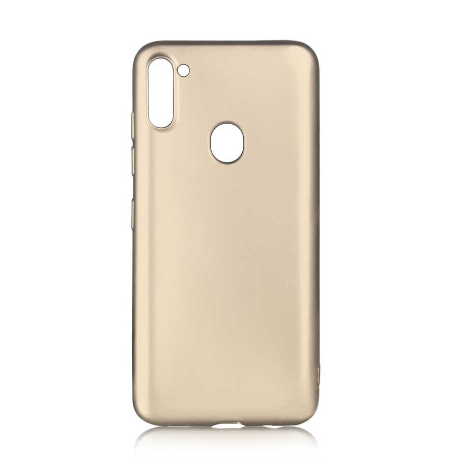 Galaxy Uyumlu A11 Kılıf Zore Premier Silikon Kapak-Gold