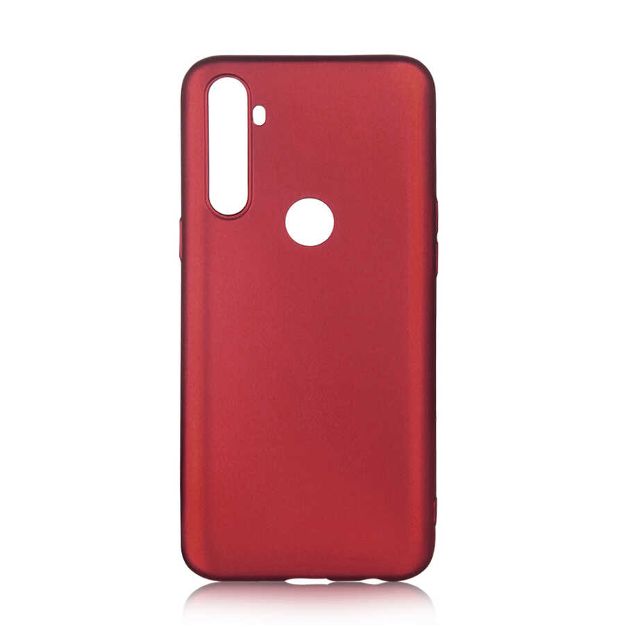 Realme C3 Kılıf Zore Premier Silikon Kapak-Mürdüm
