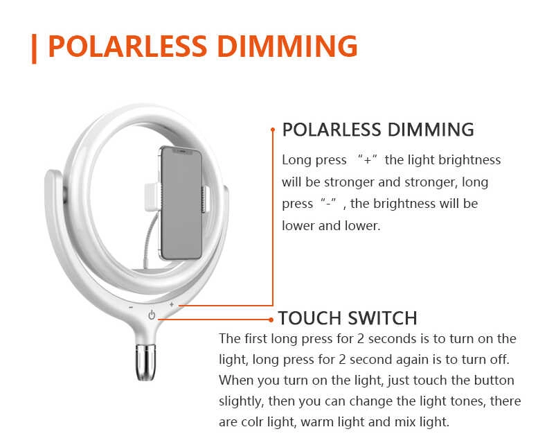 Zore F-539A Işıklı Telefon Tutucu Ring Light