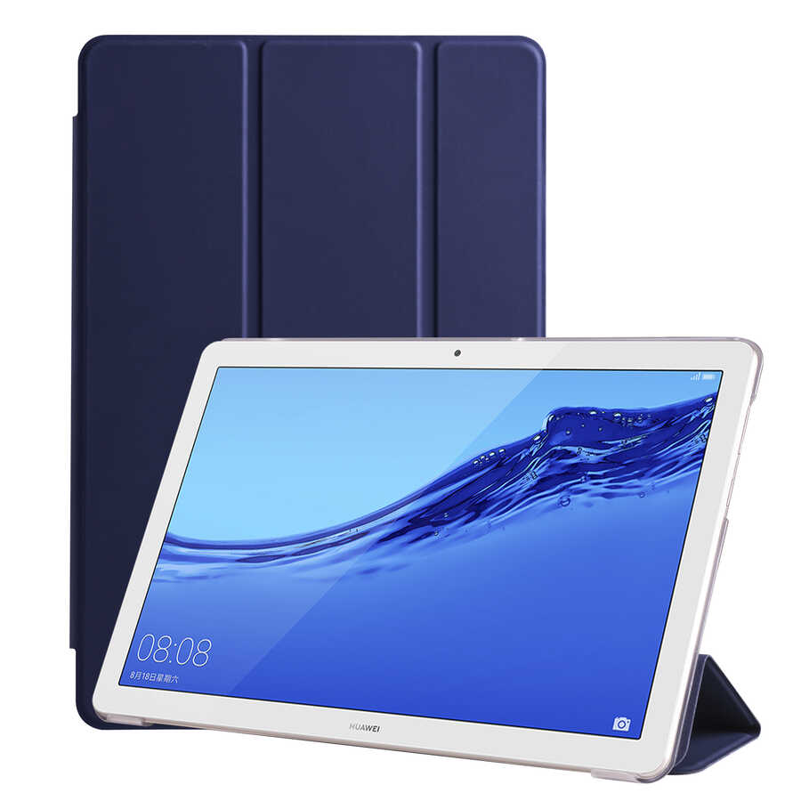 Huawei Uyumlu T5 10 inc Zore Smart Kapak Standlı 1-1 Kılıf