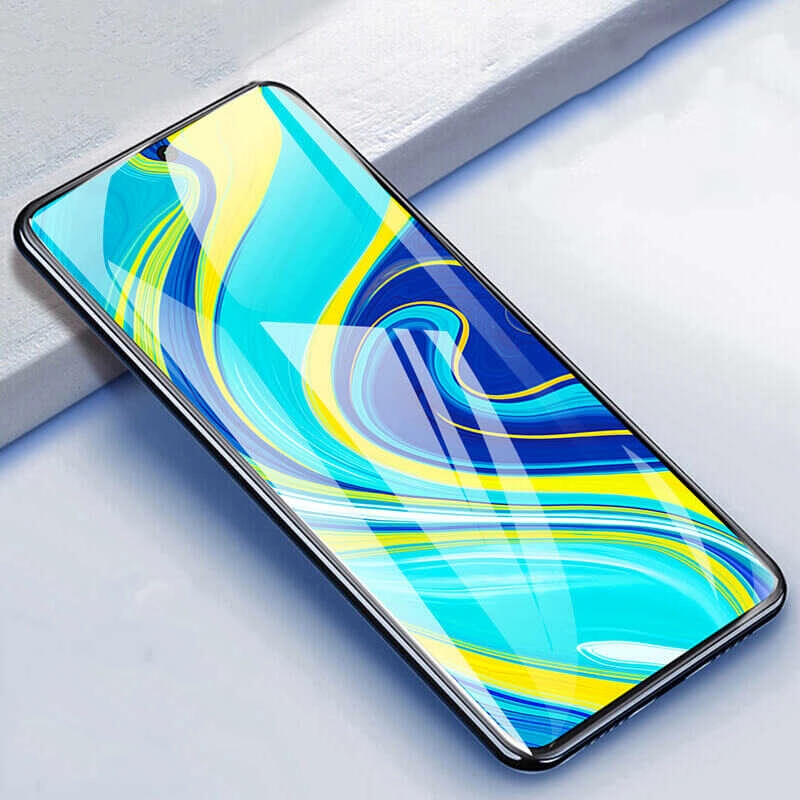 Xiaomi Uyumlu  Redmi Note 9S Zore Kenarları Kırılmaya Dayanıklı Cam Ekran Koruyucu