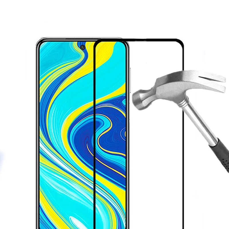 Xiaomi Uyumlu  Redmi Note 9S Zore Kenarları Kırılmaya Dayanıklı Cam Ekran Koruyucu