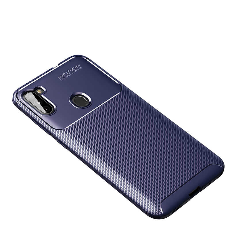 Galaxy Uyumlu A11 Kılıf Zore Negro Silikon Kapak-Lacivert