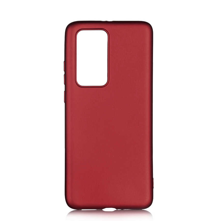 Huawei Uyumlu P40 Pro Kılıf Zore Premier Silikon Kapak-Mürdüm