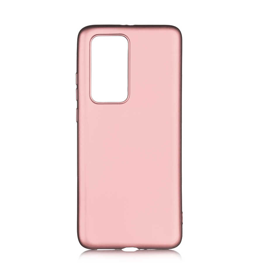 Huawei Uyumlu P40 Pro Kılıf Zore Premier Silikon Kapak-Rose gold